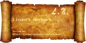 Lindert Norbert névjegykártya