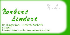 norbert lindert business card